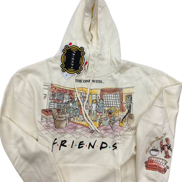 FRIENDS Size XS Hoodie The One with Friends Long Sleeve Pull Over NEW - Picture 2 of 8